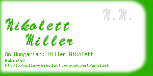 nikolett miller business card